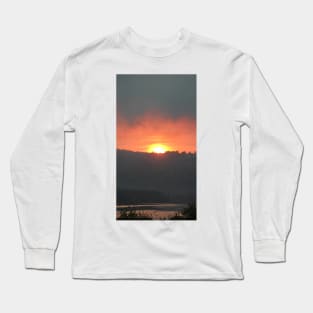 golden columbia river sunrise 2 Long Sleeve T-Shirt